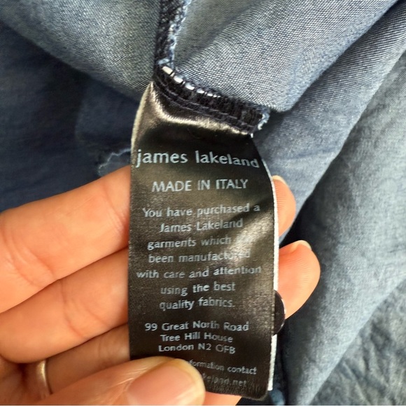 Elegant Ruffled Blue Button Down Shirt - Picture 5 of 10